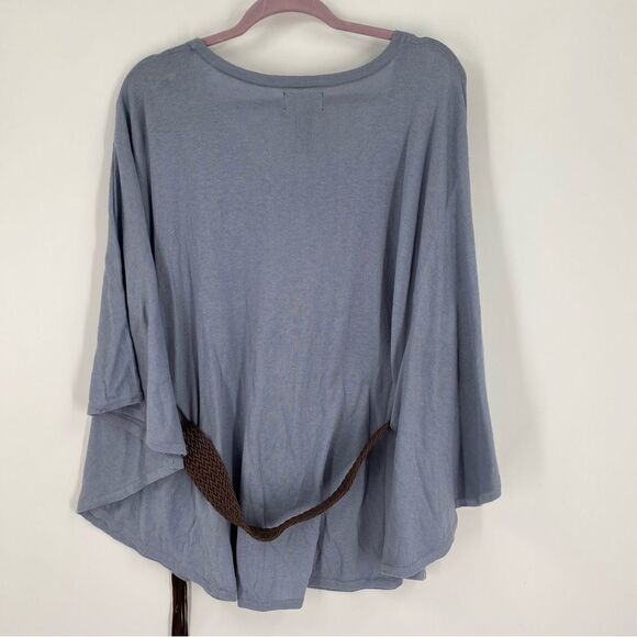 Fenn Wright Manson Women’s Scoop Neck Bat Sleeve Belted Sweater Blue size M - Picture 4 of 4